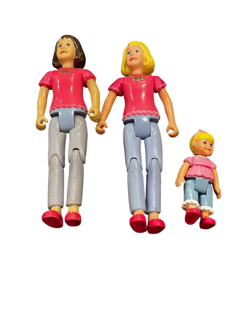 Fisher Price Loving Family dolls white Hispanic moms girl lot vintage 90s